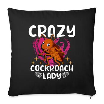 Cockroach - Sofa pillowcase 17,3'' x 17,3'' (45 x 45 cm) - black - Front