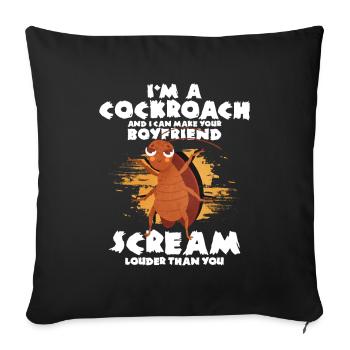 Cockroach - Sofa pillowcase 17,3'' x 17,3'' (45 x 45 cm) - black - Front