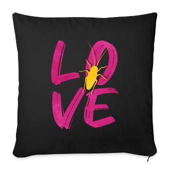 Cockroach - Sofa pillowcase 17,3'' x 17,3'' (45 x 45 cm) - black - Front