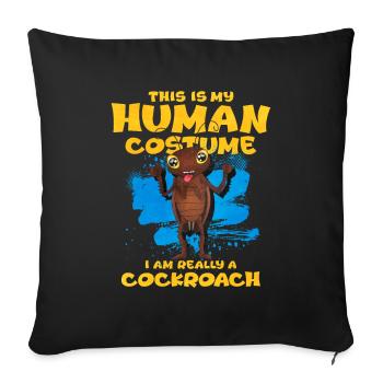 Cockroach - Sofa pillowcase 17,3'' x 17,3'' (45 x 45 cm) - black - Front