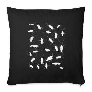 Cockroach - Sofa pillowcase 17,3'' x 17,3'' (45 x 45 cm) - black - Front