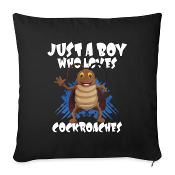 Cockroach - Sofa pillowcase 17,3'' x 17,3'' (45 x 45 cm) - black - Front