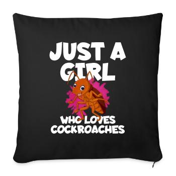 Cockroach - Sofa pillowcase 17,3'' x 17,3'' (45 x 45 cm) - black - Front