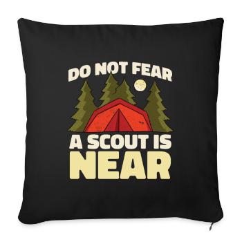 Boy Scout Funny - Sofa pillowcase 17,3'' x 17,3'' (45 x 45 cm) - black - Front