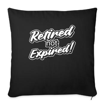 Pension de pensionné retraité Non expirée - Housse de coussin décorative 45 x 45 cm - noir - Devant