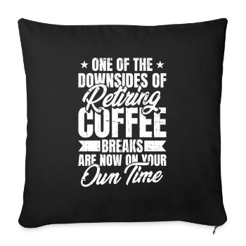 Pensioner pension - Sofa pillowcase 17,3'' x 17,3'' (45 x 45 cm) - black - Front