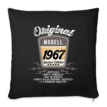 Modell 1967 - Sofakissenbezug 45 x 45 cm - Schwarz - Vorne
