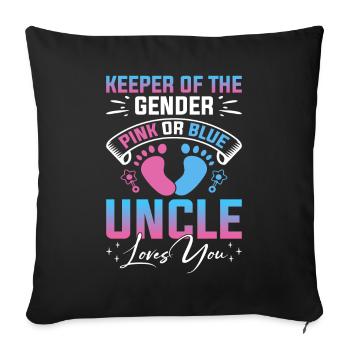 Baby Shower Genre Oncle Gardien Du Genre - Housse de coussin décorative 45 x 45 cm - noir - Devant
