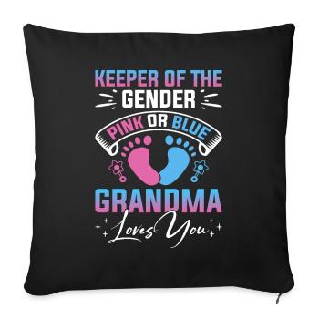 Baby Shower Genre Mamie Gardienne du Genre - Housse de coussin décorative 45 x 45 cm - noir - Devant