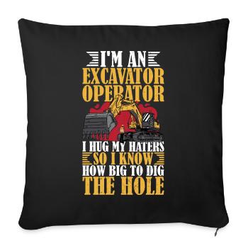 Funny HEO - Sofa pillowcase 17,3'' x 17,3'' (45 x 45 cm) - black - Front