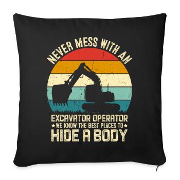 Drôle de HEO - Housse de coussin décorative 45 x 45 cm - noir - Devant