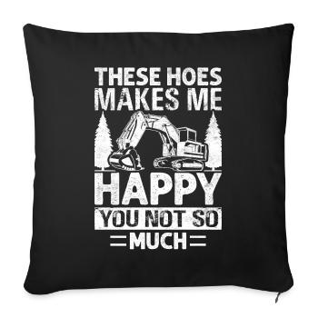 Drôle de pilote de pelle HEO - Housse de coussin décorative 45 x 45 cm - noir - Devant