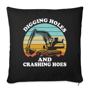 Drôle de pilote de pelle HEO - Housse de coussin décorative 45 x 45 cm - noir - Devant