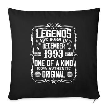 Born December 1993 Birthday Gift 1993 - Sofa pillowcase 17,3'' x 17,3'' (45 x 45 cm) - black - Front