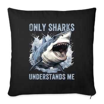 Scuba divers, instructors, and fun snorkeling - Sofa pillowcase 17,3'' x 17,3'' (45 x 45 cm) - black - Front
