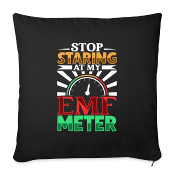 Ne regardez pas mon compteur EMF - Ghostbusters - Housse de coussin décorative 45 x 45 cm - noir - Devant