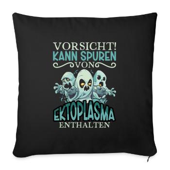 Traces of ectoplasm - ghost hunters - Sofa pillowcase 17,3'' x 17,3'' (45 x 45 cm) - black - Front