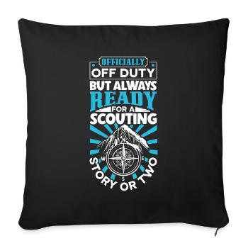 Officially Retired - Scout Supervisor - Sofa pillowcase 17,3'' x 17,3'' (45 x 45 cm) - black - Front