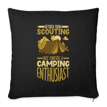 Retired Boy Scouts - Camping Enthusiast - Sofa pillowcase 17,3'' x 17,3'' (45 x 45 cm) - black - Front