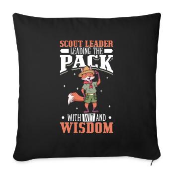 Fox - Scout Supervisor - Sofa pillowcase 17,3'' x 17,3'' (45 x 45 cm) - black - Front
