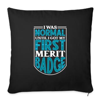 Boy Scout Badge - Boy Scout - Sofa pillowcase 17,3'' x 17,3'' (45 x 45 cm) - black - Front