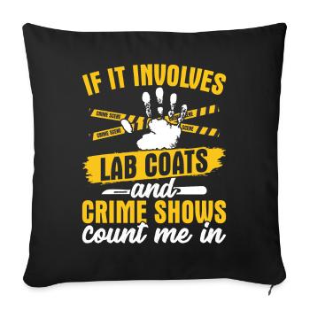 Funny coroner - Sofa pillowcase 17,3'' x 17,3'' (45 x 45 cm) - black - Front