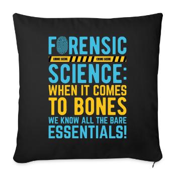 Funny coroner - Sofa pillowcase 17,3'' x 17,3'' (45 x 45 cm) - black - Front