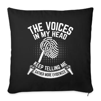 Drôle de scientifique médico-légal - Housse de coussin décorative 45 x 45 cm - noir - Devant
