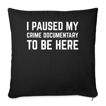 Funny coroner - Sofa pillowcase 17,3'' x 17,3'' (45 x 45 cm) - black - Front