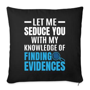 Funny coroner - Sofa pillowcase 17,3'' x 17,3'' (45 x 45 cm) - black - Front