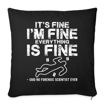 Funny science - Sofa pillowcase 17,3'' x 17,3'' (45 x 45 cm) - black - Front
