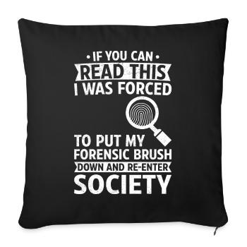 Funny coroner - Sofa pillowcase 17,3'' x 17,3'' (45 x 45 cm) - black - Front