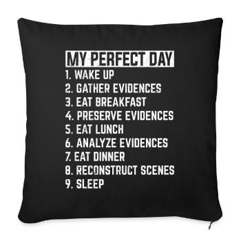 Funny coroner - Sofa pillowcase 17,3'' x 17,3'' (45 x 45 cm) - black - Front