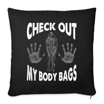 Funny Forensic Scientist Science Investigator - Sofa pillowcase 17,3'' x 17,3'' (45 x 45 cm) - black - Front