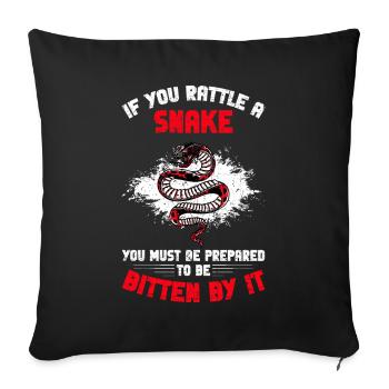 Rattle A Snake Rattlesnake Snake Gift - Housse de coussin décorative 45 x 45 cm - noir - Devant