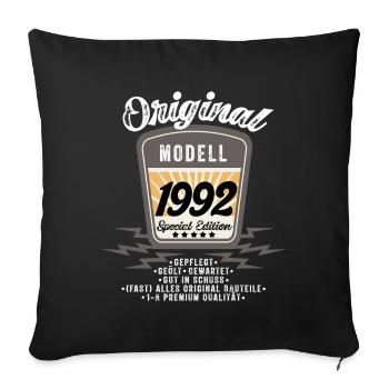 Modell 1992 - Sofakissenbezug 45 x 45 cm - Schwarz - Vorne