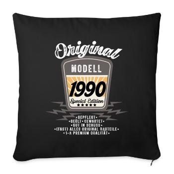 Modell 1990 - Sofakissenbezug 45 x 45 cm - Schwarz - Vorne