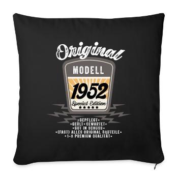 Modell 1952 - Sofakissenbezug 45 x 45 cm - Schwarz - Vorne