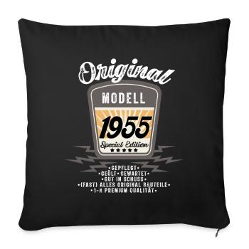 Modell 1955 - Sofakissenbezug 45 x 45 cm - Schwarz - Vorne