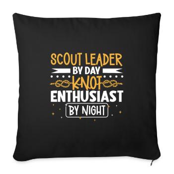 Knot Expert - Scout Supervisor - Sofa pillowcase 17,3'' x 17,3'' (45 x 45 cm) - black - Front