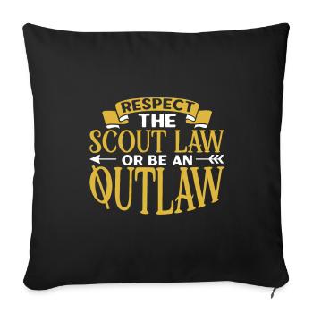 Respect the Scout Law - Scouts - Sofa pillowcase 17,3'' x 17,3'' (45 x 45 cm) - black - Front