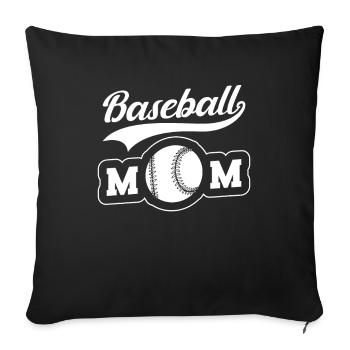 Baseball Mom, Baseball Mom - Sofa pillowcase 17,3'' x 17,3'' (45 x 45 cm) - black - Front