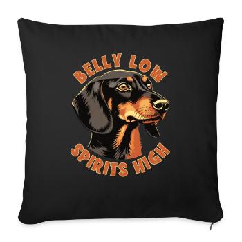 Dog Saying Dachshund Design pour les amoureux des chiens - Housse de coussin décorative 45 x 45 cm - noir - Devant