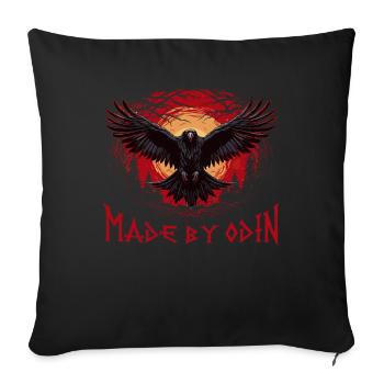 Fabriqué par odin culture viking - Housse de coussin décorative 45 x 45 cm - noir - Devant