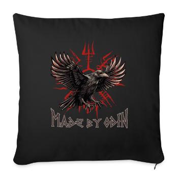 Fabriqué par odin culture viking - Housse de coussin décorative 45 x 45 cm - noir - Devant