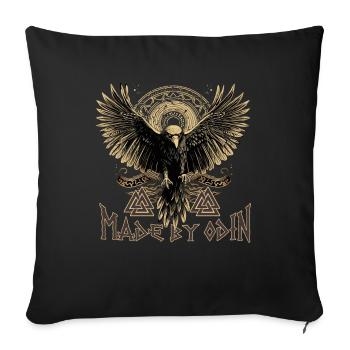 Fabriqué par odin culture viking - Housse de coussin décorative 45 x 45 cm - noir - Devant