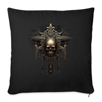 Gothic Cross Goths Design Victorian - Sofa pillowcase 17,3'' x 17,3'' (45 x 45 cm) - black - Front