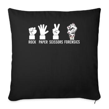 Funny coroner - Sofa pillowcase 17,3'' x 17,3'' (45 x 45 cm) - black - Front