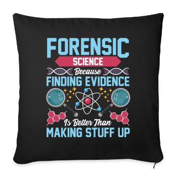 Funny coroner - Sofa pillowcase 17,3'' x 17,3'' (45 x 45 cm) - black - Front