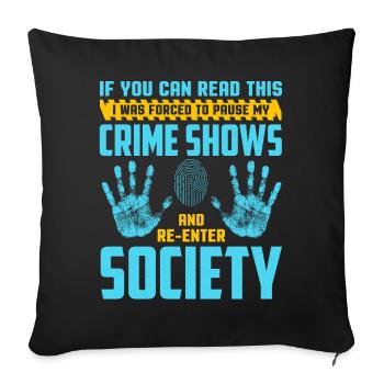 Drôle de scientifique médico-légal - Housse de coussin décorative 45 x 45 cm - noir - Devant